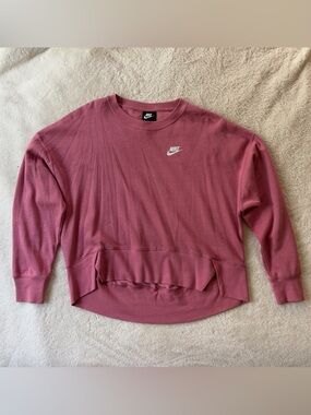 Nike Women's Dusty Rose Crew Sweatshirt with Logo